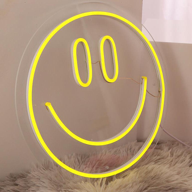 Neon Smiley Silicone Atmosphere Floor Lamp