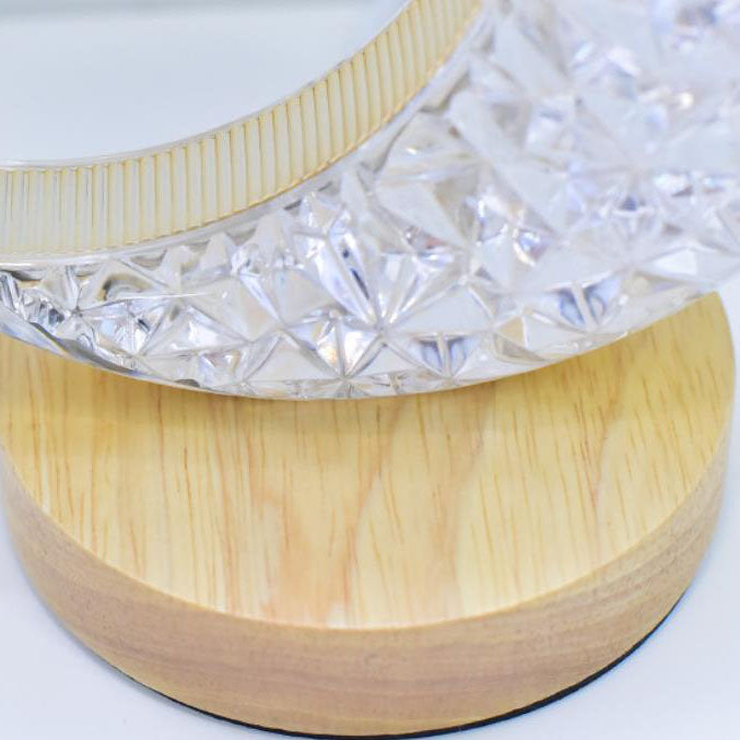 Acrylic Moon Star Wood Table Lamp