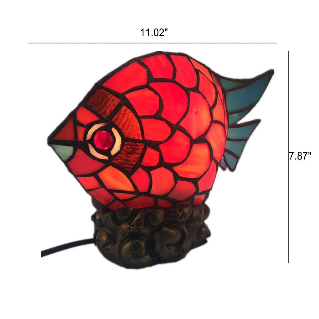 Fish Iron Glass Table Lamp