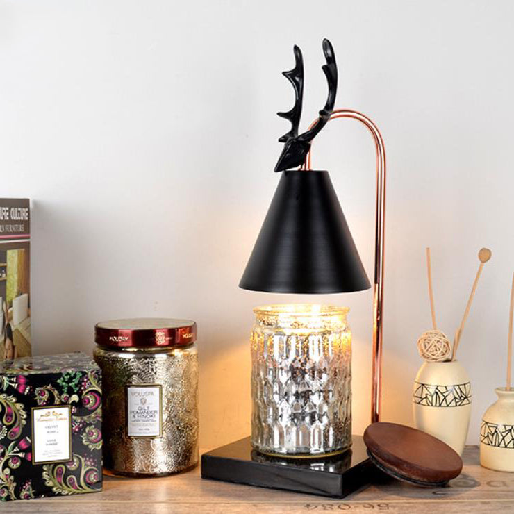 Antler Pure Black White Table Lamp