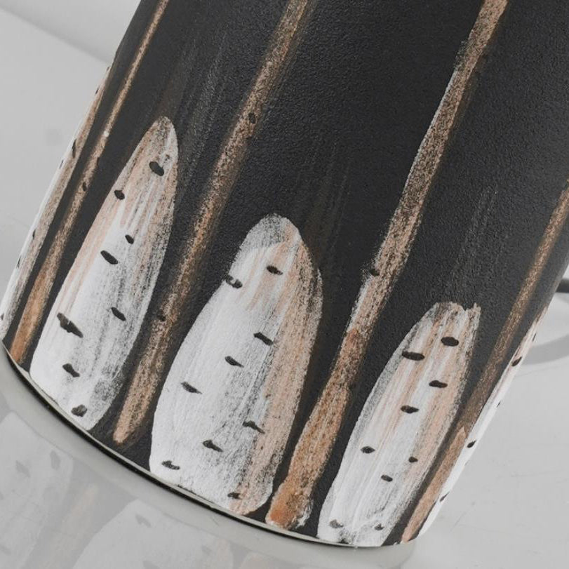 Plum Blossom Ceramic Fabric Table Lamp