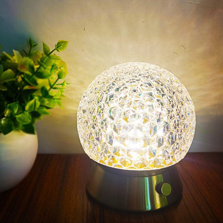 Round Ball Iron Acrylic Table Lamp