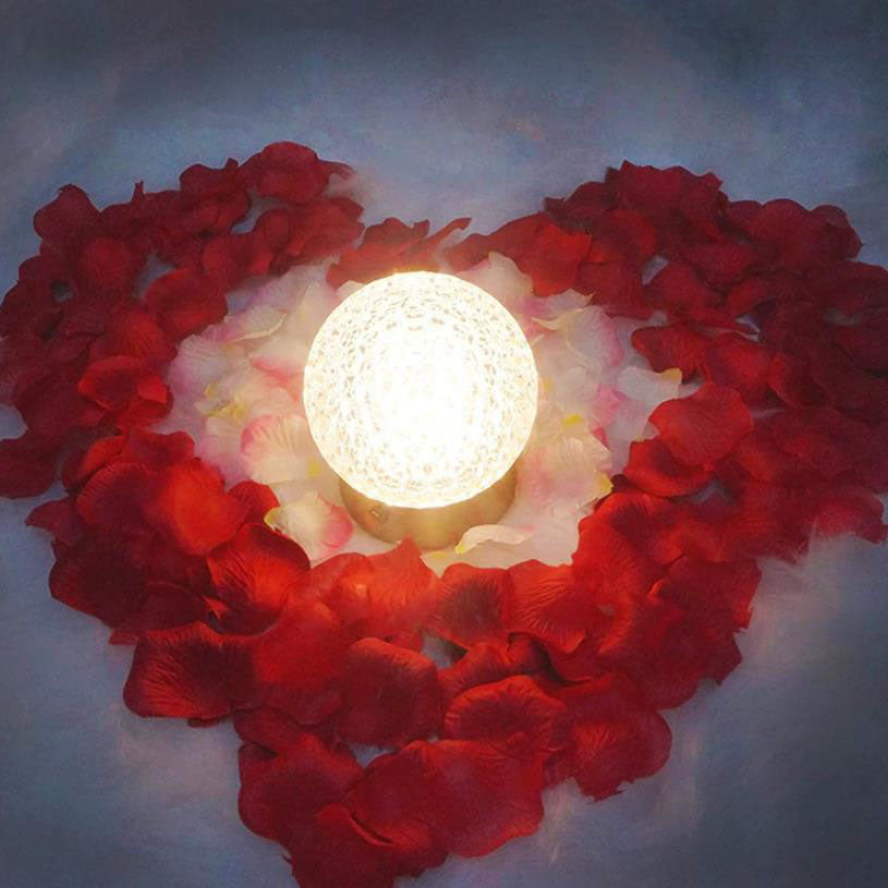 Round Ball Iron Acrylic Table Lamp