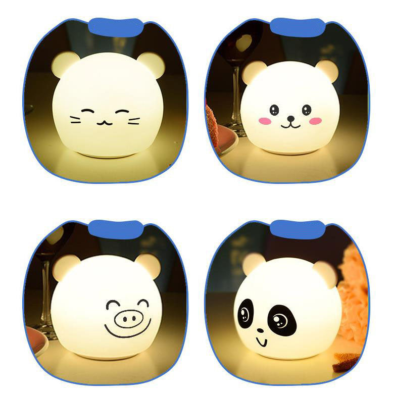 Cartoon Animal Colorful Silicone Table Lamp