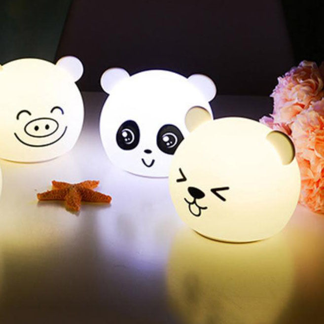 Cartoon Animal Colorful Silicone Table Lamp