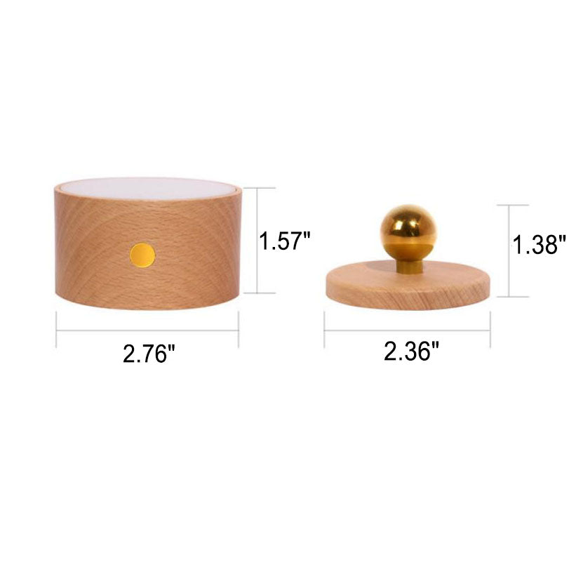 Wooden Rechargeable Touch Magnetic Wall Lamp