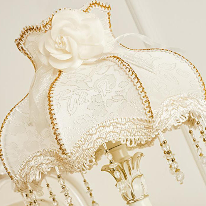 Carving Resin Fabric Alloy Table Lamp