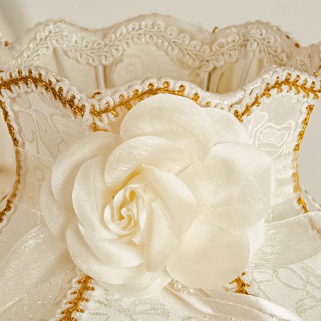 Carving Resin Fabric Alloy Table Lamp