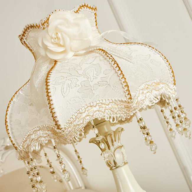 Carving Resin Fabric Alloy Table Lamp