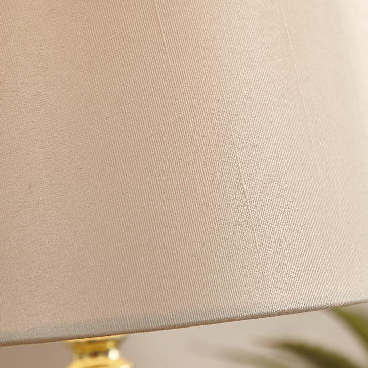 Vertical Pattern Ceramic Fabric Table Lamp