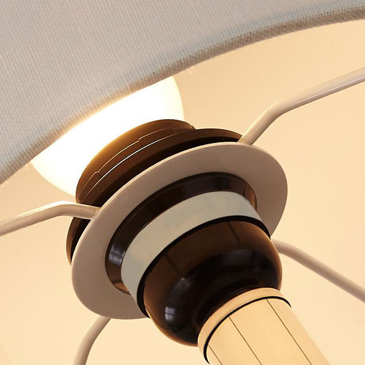 Vertical Pattern Ceramic Fabric Table Lamp