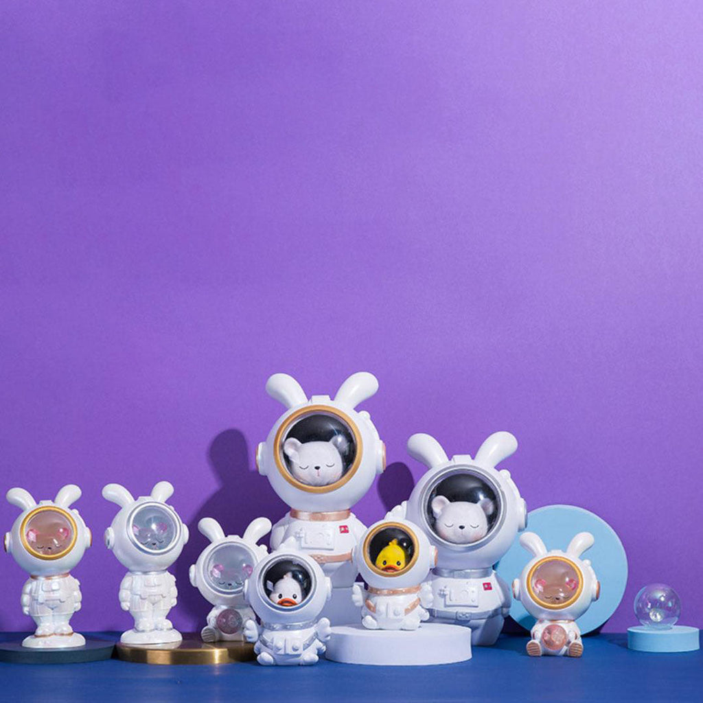Astronaut Rabbit Duck Resin Table Lamp