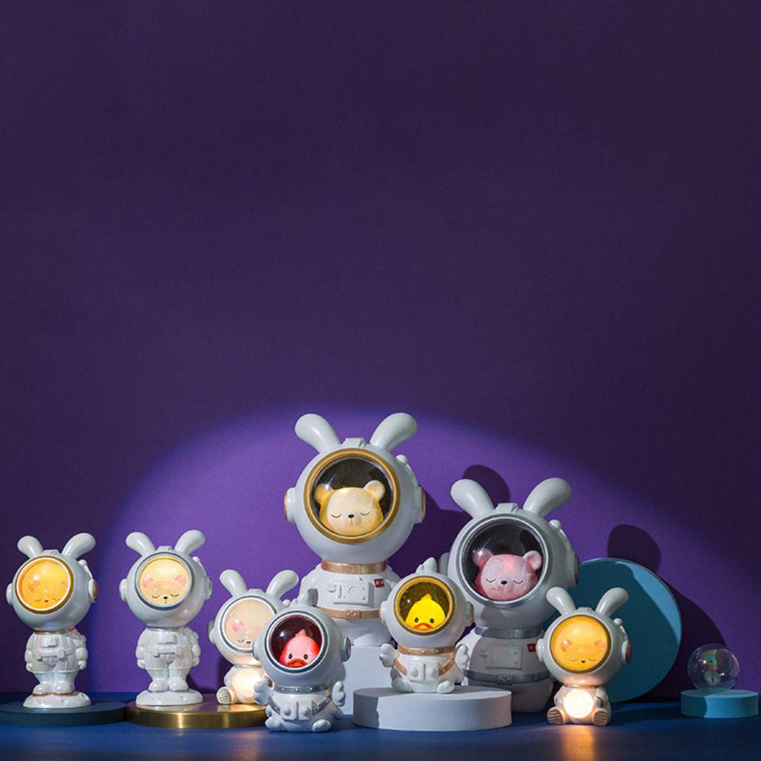 Astronaut Rabbit Duck Resin Table Lamp