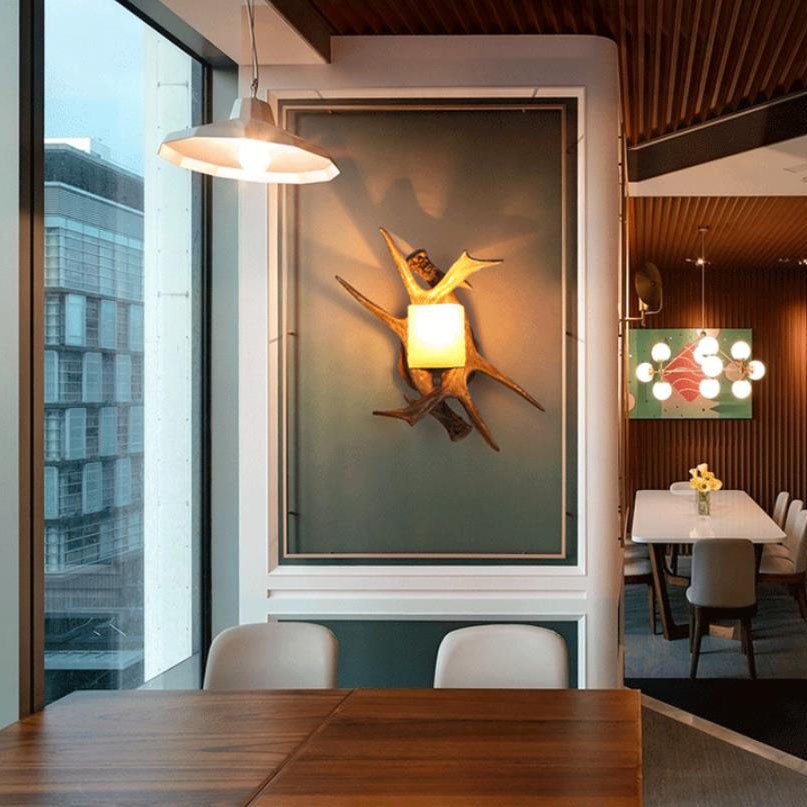 Antler Glass Wall Lamp