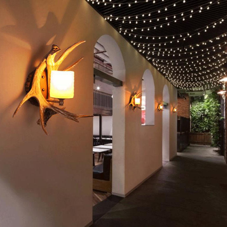 Antler Glass Wall Lamp