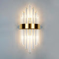 Glass Crystal Rod Stainless 2-Light Wall Lamp