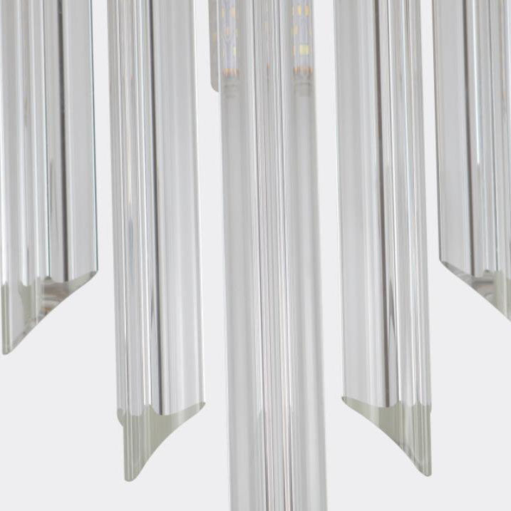 Glass Crystal Rod Stainless 2-Light Wall Lamp