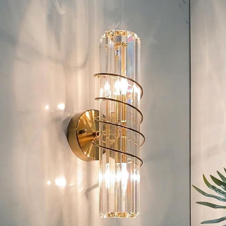 Crystal Column 2-Light Wall Lamp