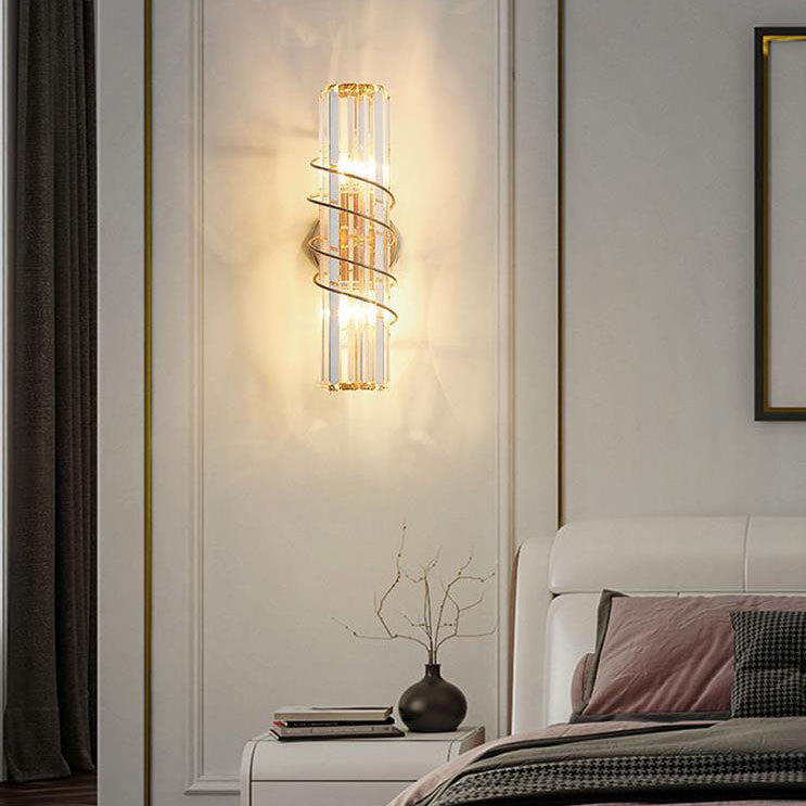 Crystal Column 2-Light Wall Lamp
