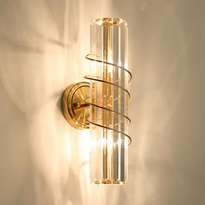 Crystal Column 2-Light Wall Lamp
