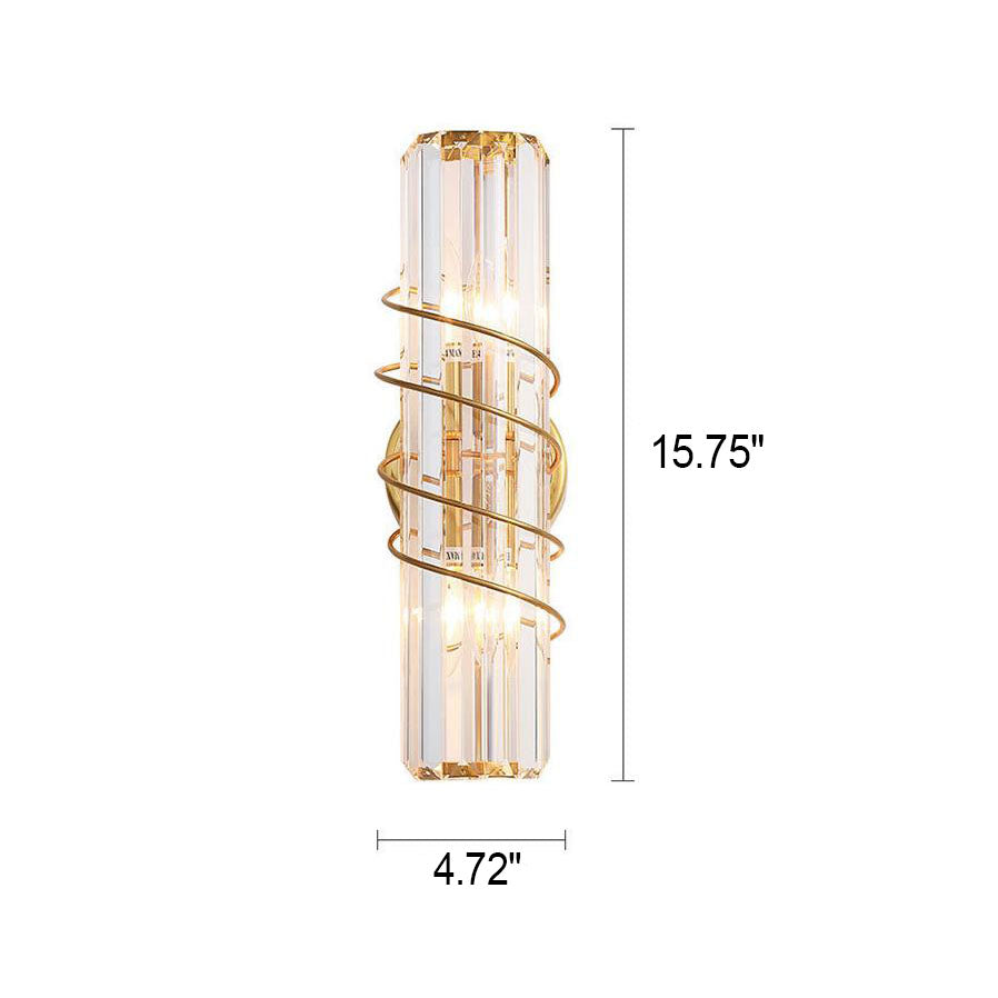 Crystal Column 2-Light Wall Lamp