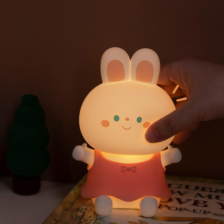 Cartoon Rabbit Silicone Rechargeable Table Lamp