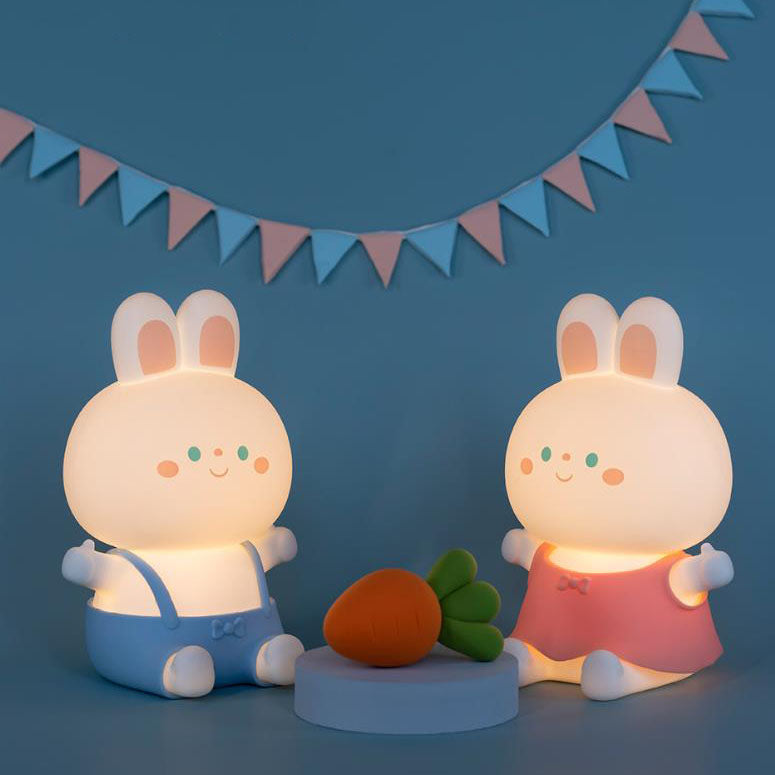 Cartoon Rabbit Silicone Rechargeable Table Lamp
