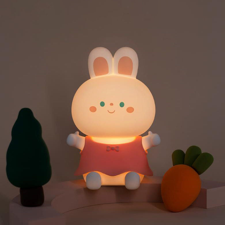 Cartoon Rabbit Silicone Rechargeable Table Lamp