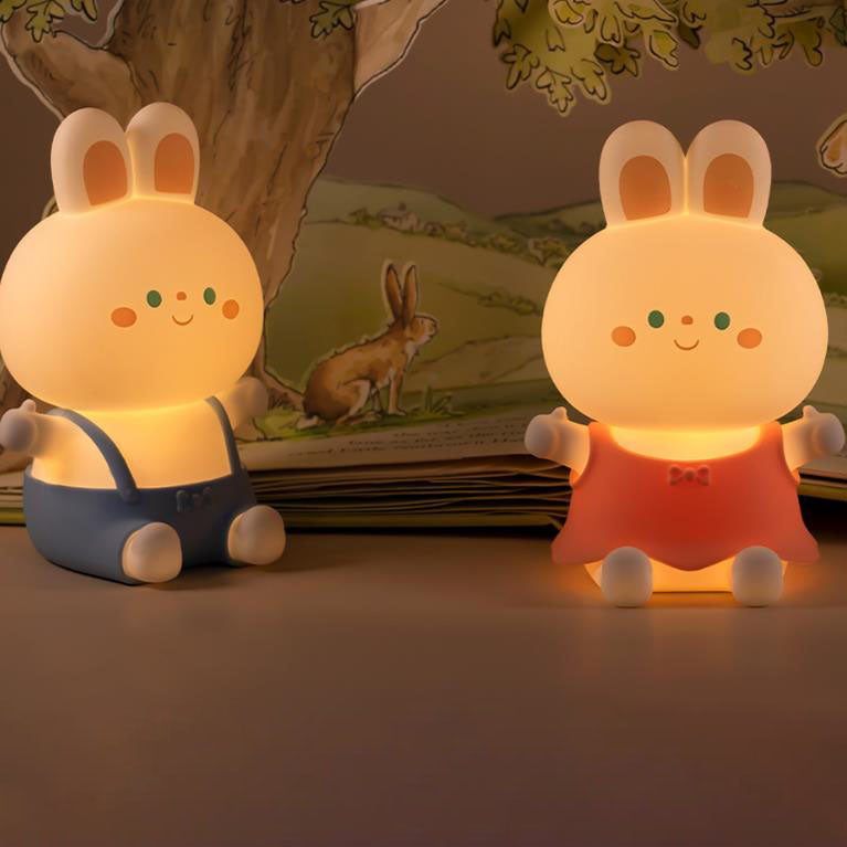 Cartoon Rabbit Silicone Rechargeable Table Lamp