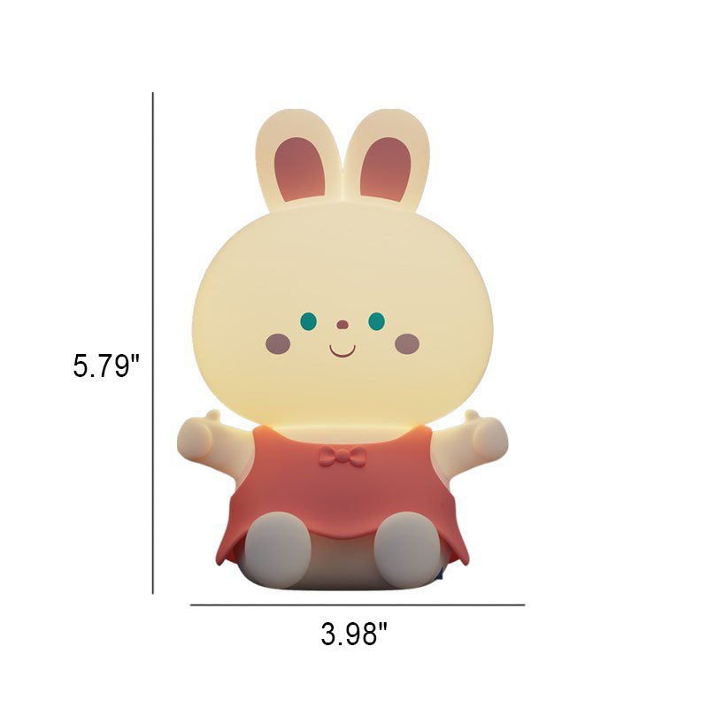 Cartoon Rabbit Silicone Rechargeable Table Lamp