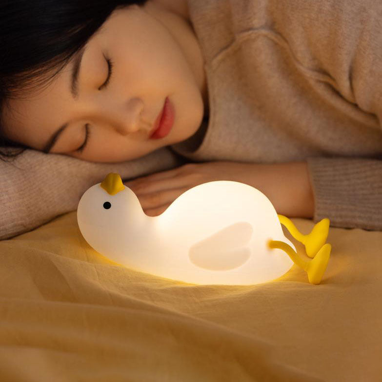 Cute Duck Silicone Night Table Lamp
