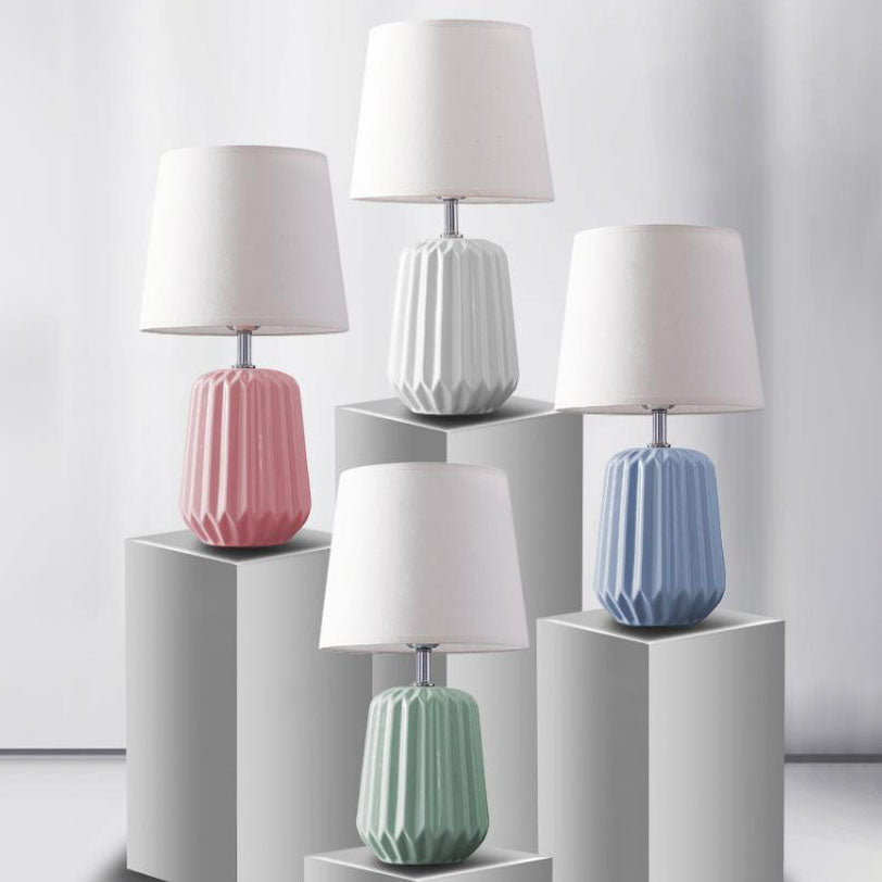Macaron Ceramic Fabric Table Lamp