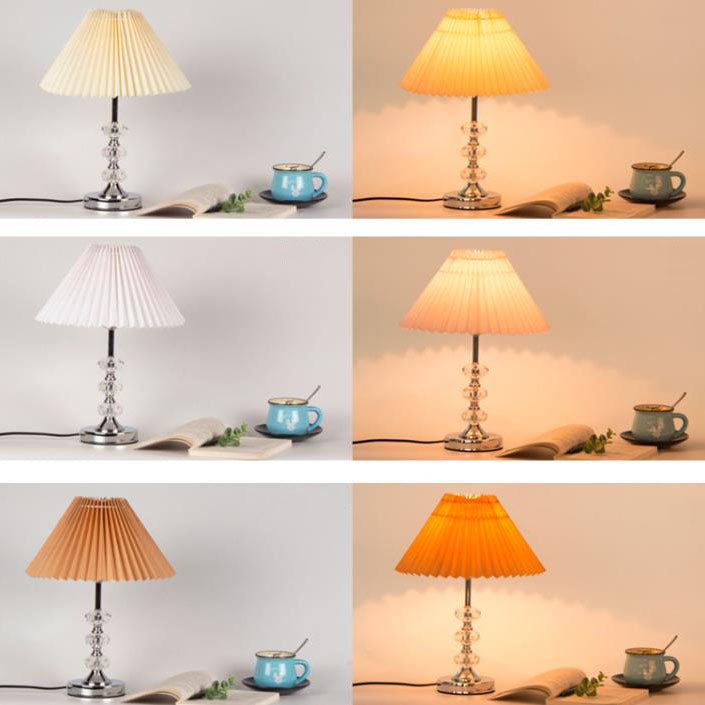 Pleated Solid Color Acrylic Table Lamp