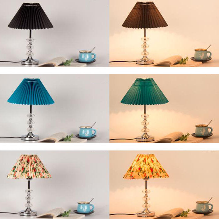Pleated Solid Color Acrylic Table Lamp