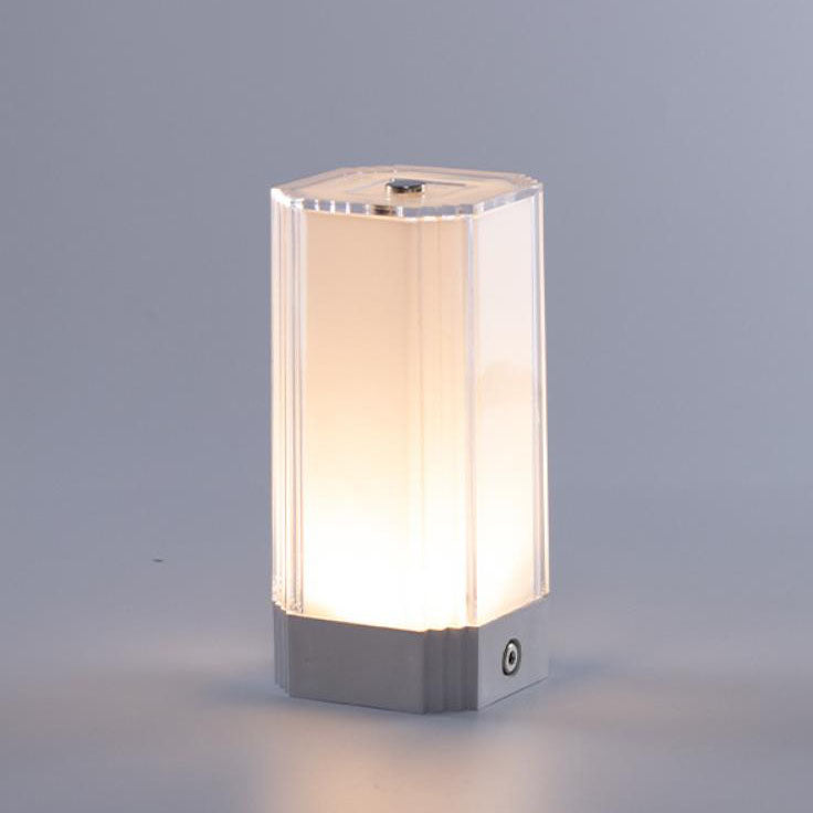 Solid Color Rectangular Acrylic Table Lamp