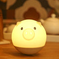 Cartoon Piggy Round Silicone Table Lamp