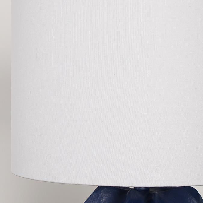 Fabric Blue Color Painting Table Lamp