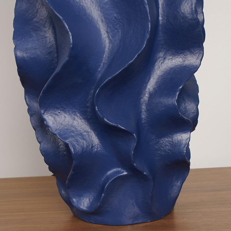 Fabric Blue Color Painting Table Lamp
