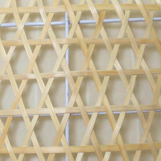 Bamboo Weaving Parchment Oval Floor Lamp