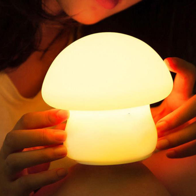 Mushroom Pure White Silicone Table Lamp