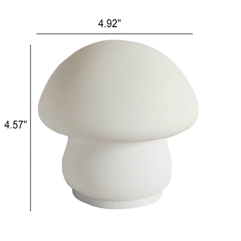 Mushroom Pure White Silicone Table Lamp