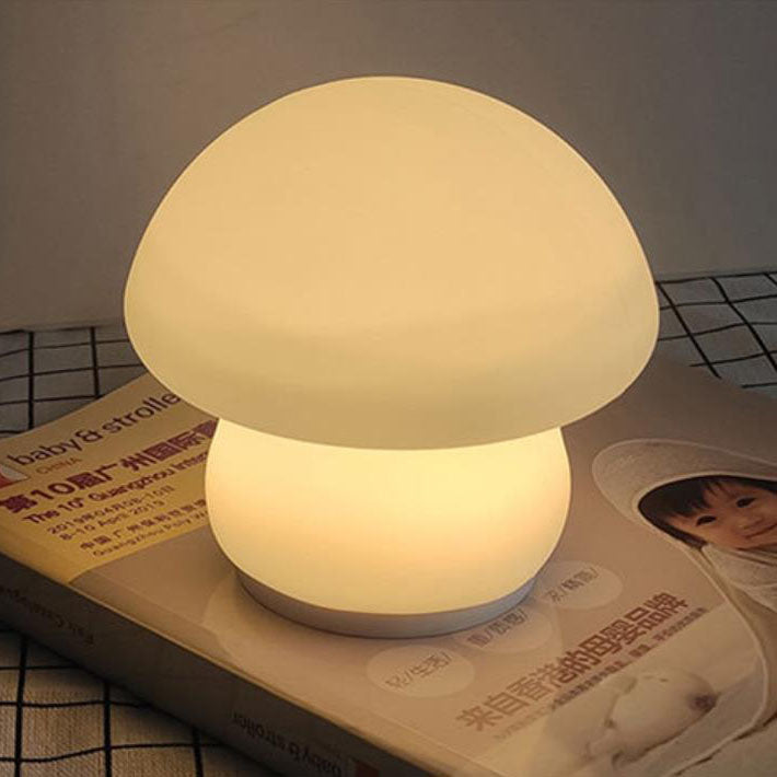 Mushroom Pure White Silicone Table Lamp