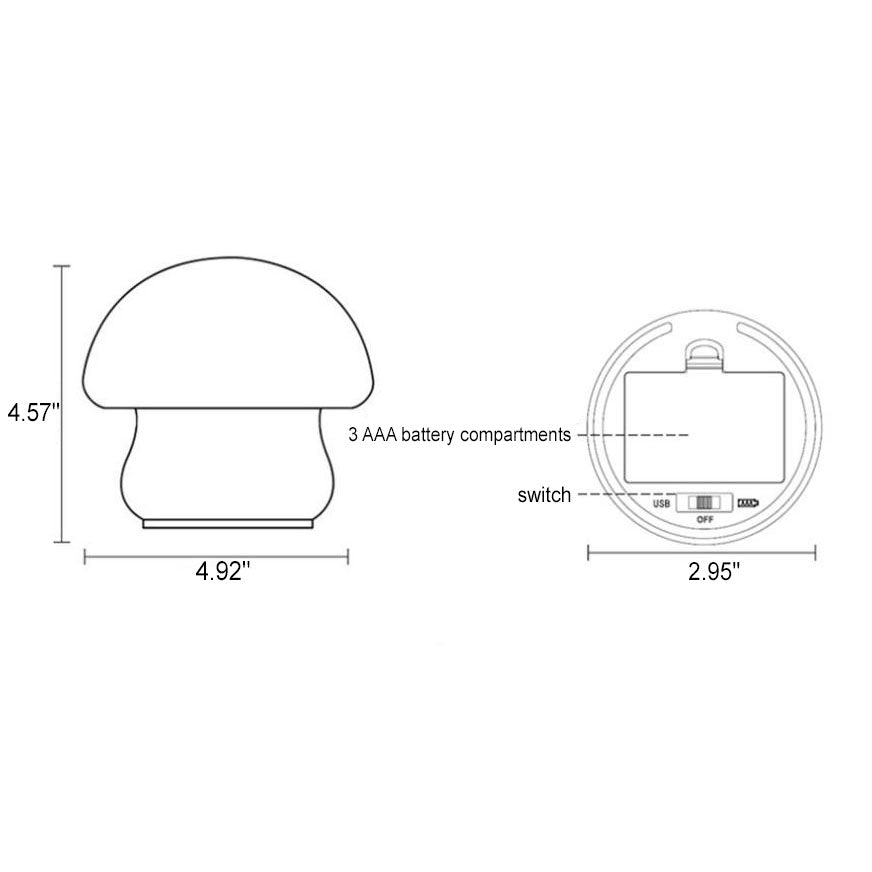 Mushroom Pure White Silicone Table Lamp