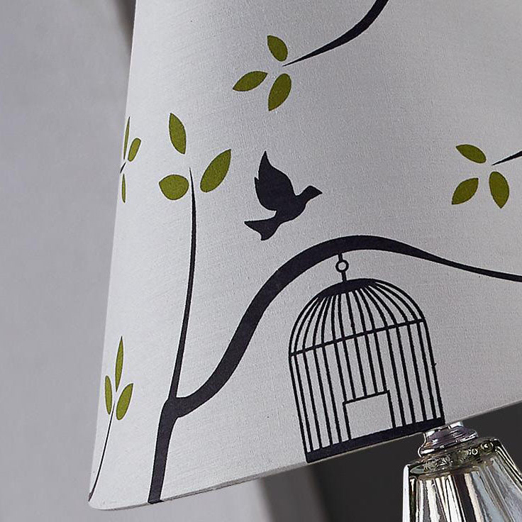 Fabric Glass Rhombus Table Lamp