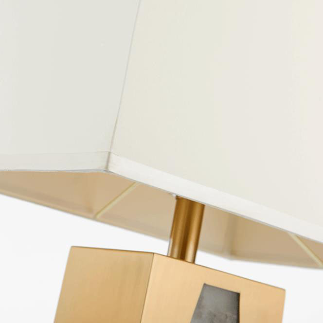 Lucite Fabric Metal Table Lamp
