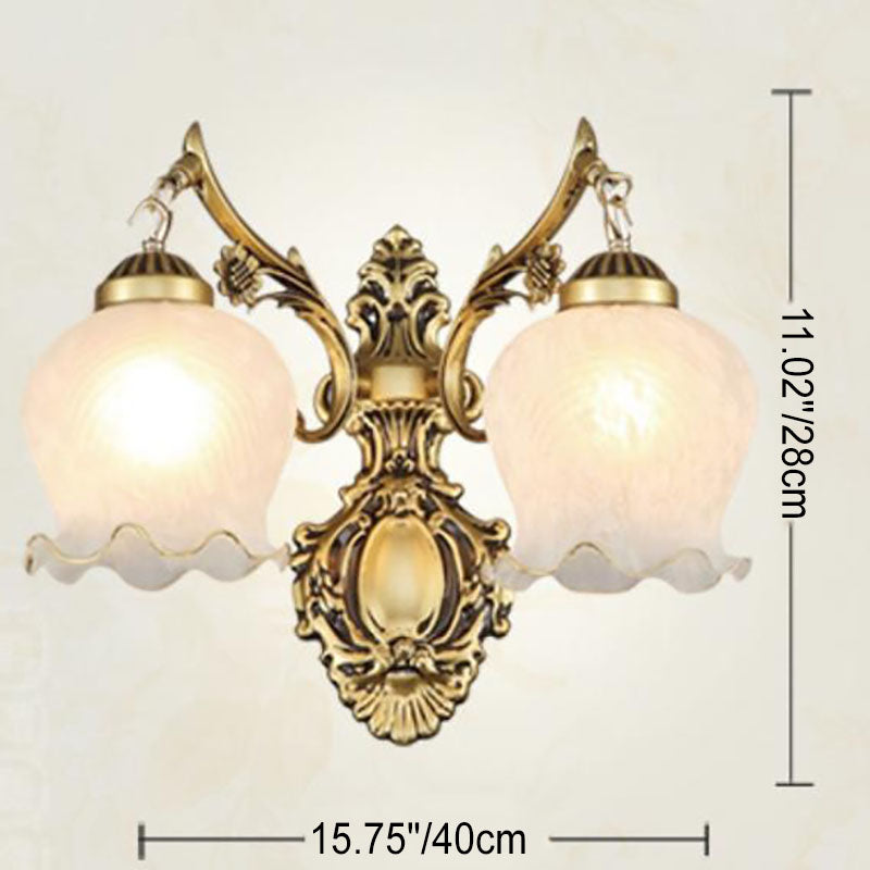 Full Copper Flower 1/2 Wall Lamp