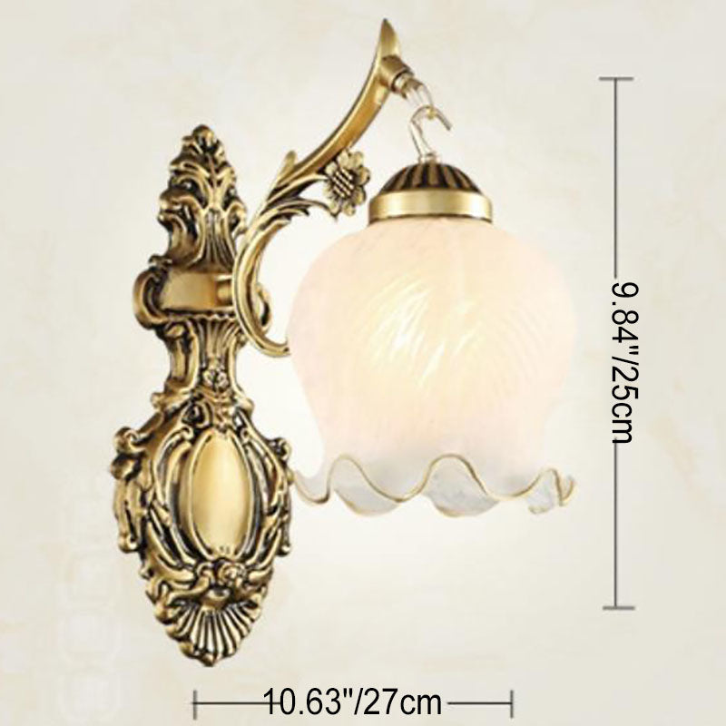 Full Copper Flower 1/2 Wall Lamp