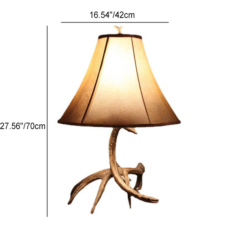 Antler Resin Faux Deer Table Lamp