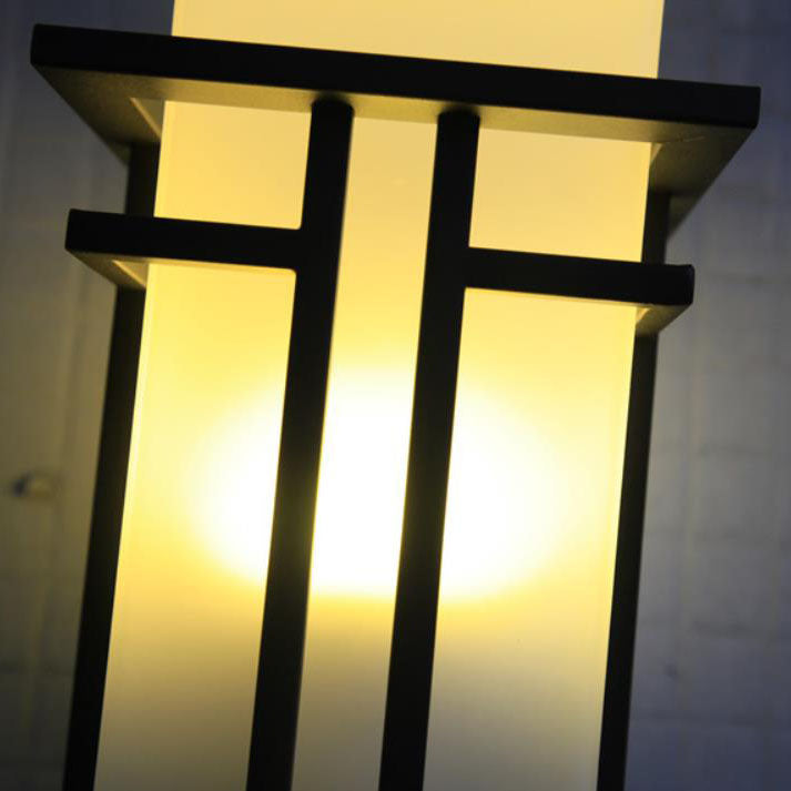 Rectangular Glass Lampshade Outdoor Light