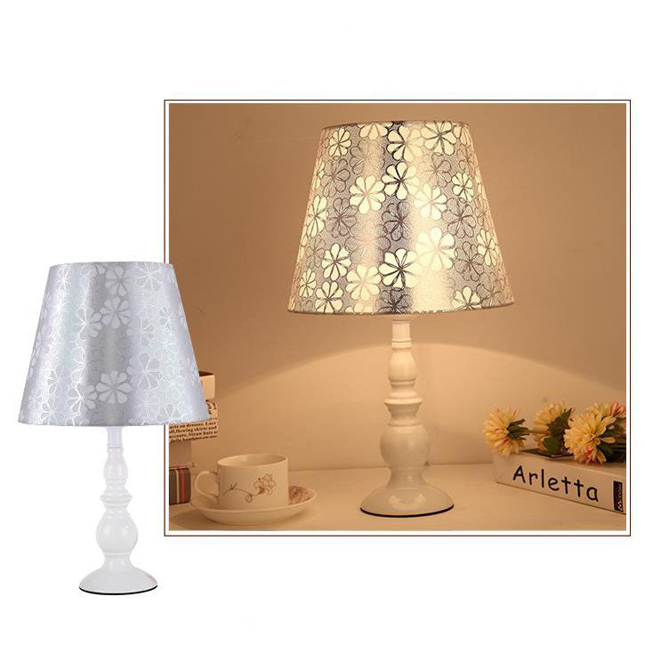 Floral Fabric Iron Vase Table Lamp
